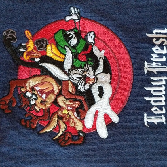 NWOT Teddy Fresh Looney Tunes Colorblocked Hoodie - Picture 3 of 10